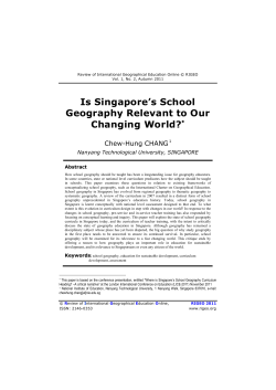 Is Singapore`s School Geography Relevant to Our Changing