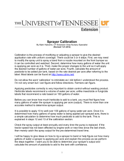 Sprayer Calibration - University of Tennessee Extension