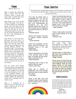 Hope Hope Quotes - Wredling Middle School