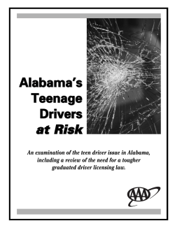 Alabama`s Teenage Drivers at Risk Alabama`s Teenage
