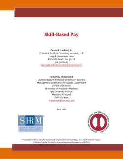 Skill-Base Pay: HR`s role