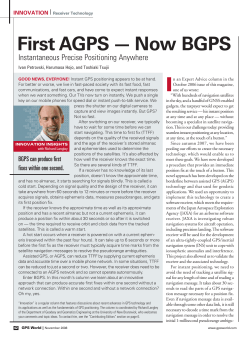 First aGPs &mdash; now BGPs - University of New Brunswick