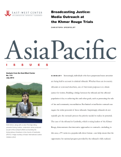 Broadcasting Justice: Media Outreach at the Khmer Rouge Trials