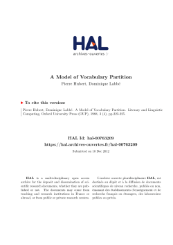 A Model of Vocabulary Partition