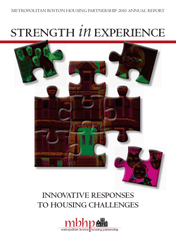 STRENGTH inEXPERIENCE - Metropolitan Boston Housing