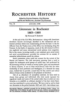 Literature in Rochester