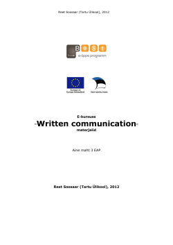 Moodul I &ndash; Virtuaalne maailm ja meedia