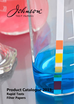 Johnson Test Papers Catalogue