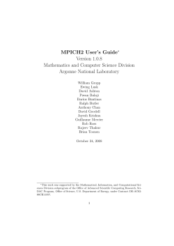 ParTec MPICH User`s Guide