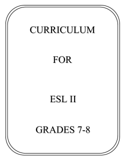 ESL II - Grades 7-8 - Rahway Public Schools