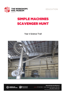 The Workshops Rail Museum &ndash; Simple Machines Scavenger Hunt