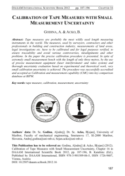 calibration of tape measures with small measurement uncertainty