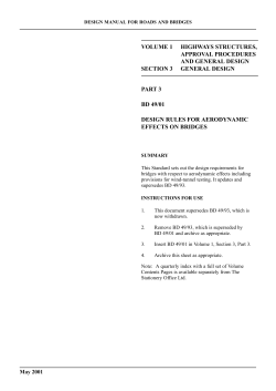 bd 49/01 - Standards for Highways