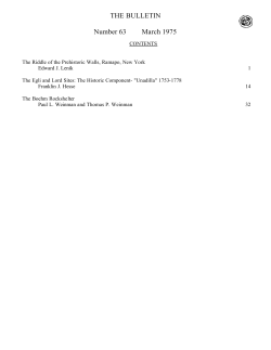 THE BULLETIN Number 63 March 1975