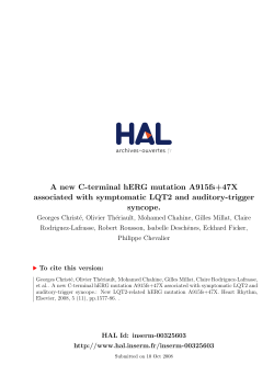A new C-terminal hERG mutation A915fs+47X associated with