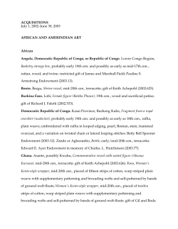 Acquistions List - Art Institute of Chicago