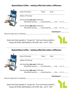 Beyond Beans Coffee &ndash; making coffee that makes a difference