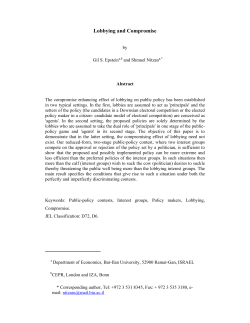 Lobbying and Compromise