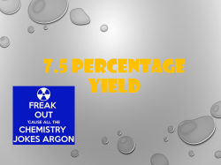 7.5 Percentage Yield