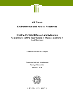 EV Diffusion and Adoption