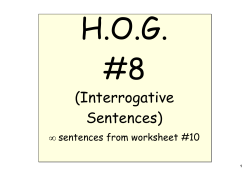 Interrogative Sentences