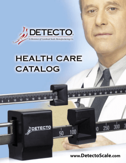 Detecto Health Care Scale Catalog