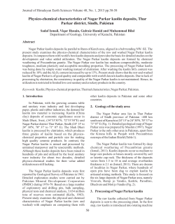 Physico-chemical characteristics of Nagar Parkar kaolin