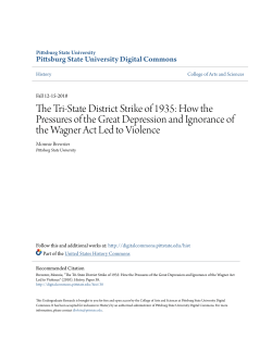 The Tri-State District Strike of 1935: How the Pressures of the Great