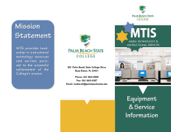 MTIS provides lead - Palm Beach State College