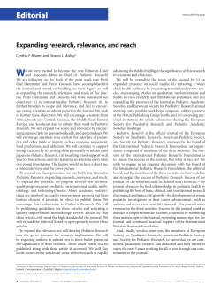 Expanding research, relevance, and reach