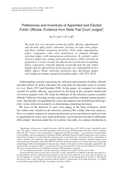 Preferences and Incentives of Appointed and Elected Public Officials