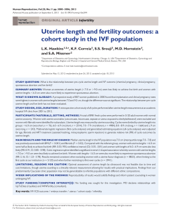 Uterine length and fertility outcomes: a cohort