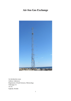 Air-Sea Gas Exchange - Uppsala universitet