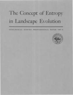 The Concept of Entropy in Landscape Evolution