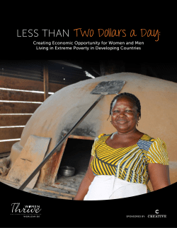 LESS THAN TWo Dollars a Day