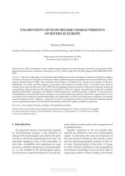 uncertainty of flow regime characteristics of rivers in europe