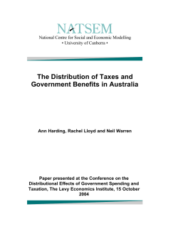 levy institute paper harding et al - NATSEM