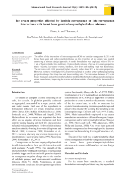 Ice cream properties affected by lambda