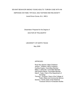 Deviant behavior among young adults: Turkish case with an