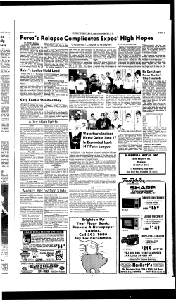 Perez`s Relapse Complicates Expos` High Hopes ^7nwfl/a2wiT