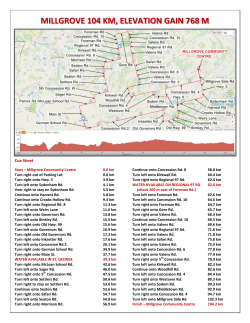 MILLGROVE 104 KM, ELEVATION GAIN 768 M