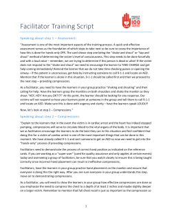 Facilitator Training Script