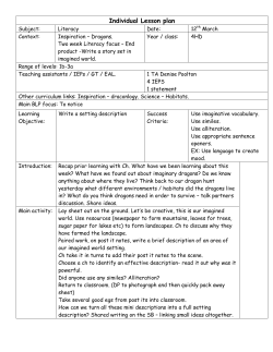 Lesson plan - Classroom Observation