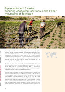 securing ecosystem services in the Pamir mountains of