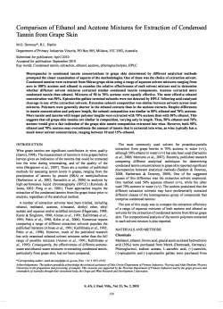 Comparison of Ethanol and Acetone Mixtures for Extraction of