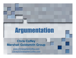 Argumentation - Chris Coffey