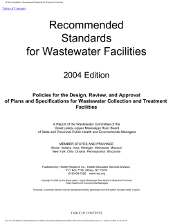 10 States Standards - Recommended Standards for Wastewater