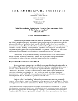 THE RUTHERFORD INSTITUTE