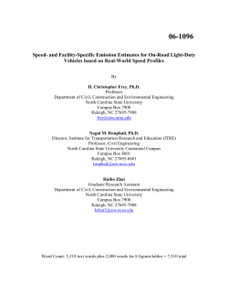 Speed- and Facility-Specific Emission Estimates for On
