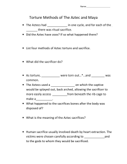 Torture Methods of The Aztec and Maya